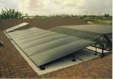 Solar pool heater by AEP Solar - framed Sealed Air System - tilt mounted